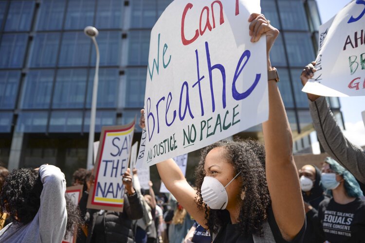 I Can't Breathe" Justice for George Floyd! protests in Cleveland