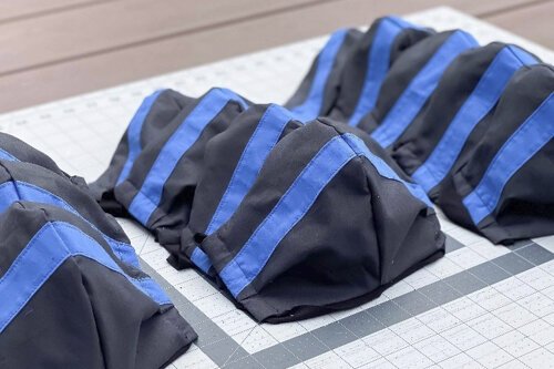 Dave’s Quarantinis partners with Face Mask Workers Ohio, who made special masks for the Woodmere Police Department.