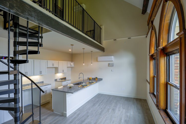 Loft unit kitchen in the .San Sofia Luxury Apartments