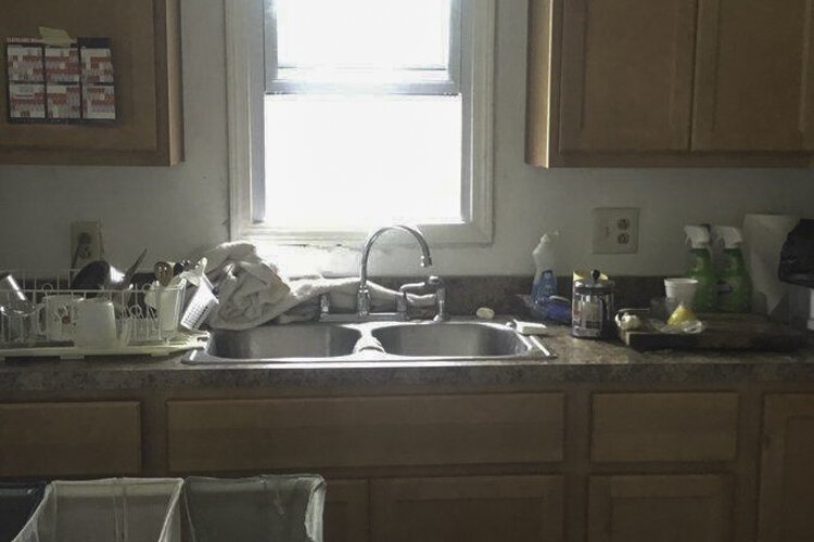 An after shot example of a house interior in need of repair in Cuyahoga County.