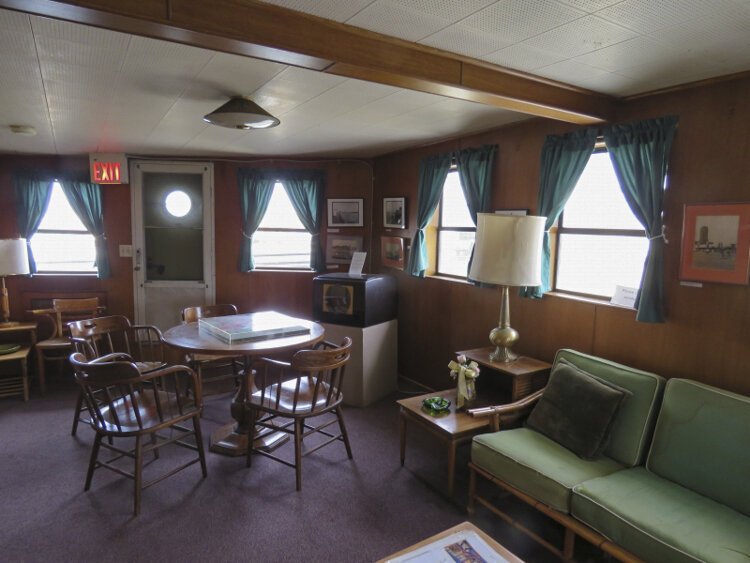 The guest lounge on the Mather remodeled in 1954