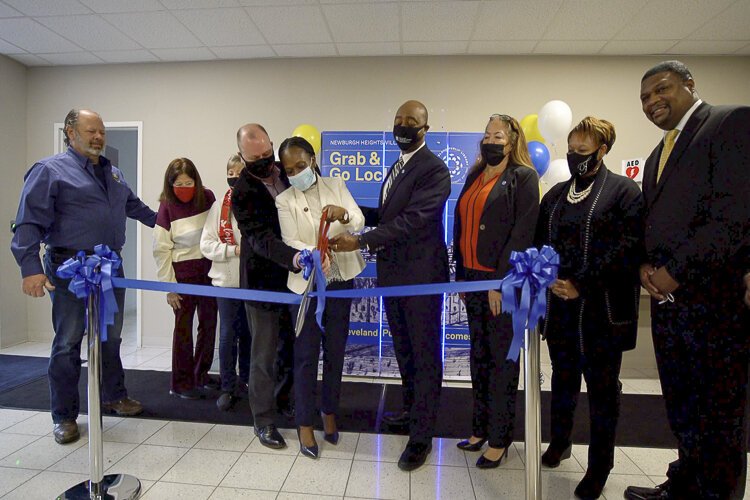 On Friday, December 3, 2021 the Village of Newburgh Heights and Cleveland Public Library celebrated the installation of Grab & Go Book Lockers with a ribbon-cutting at Village Hall.