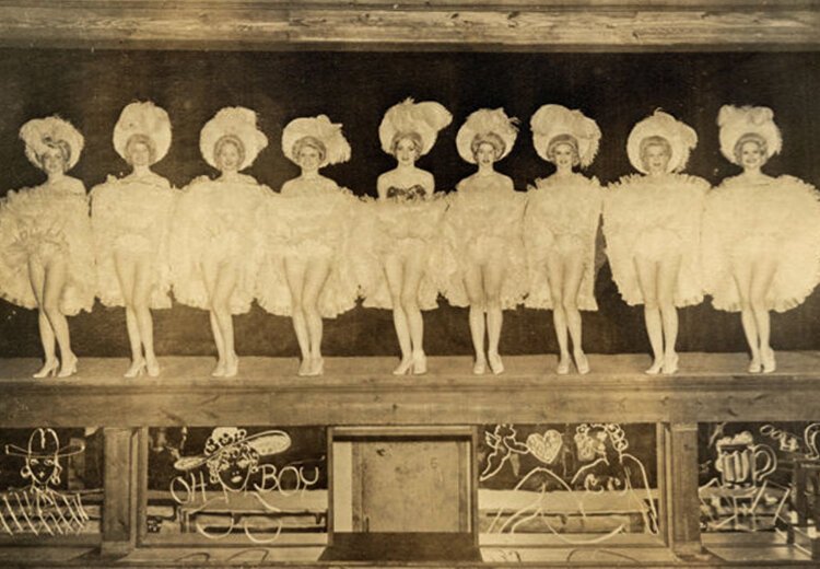 Can-can dancers at the Great Lakes Exposition
