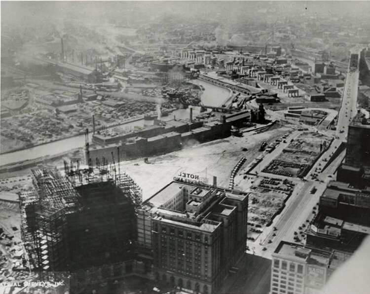Terminal Tower construction 1920s