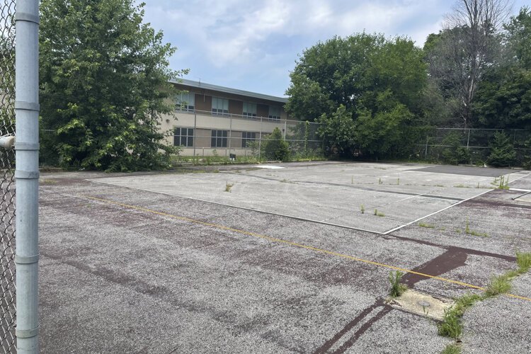 Before image of the court space.