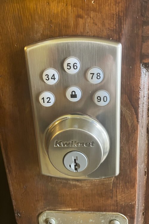 A Keyless Lock is easier for Ben to open.