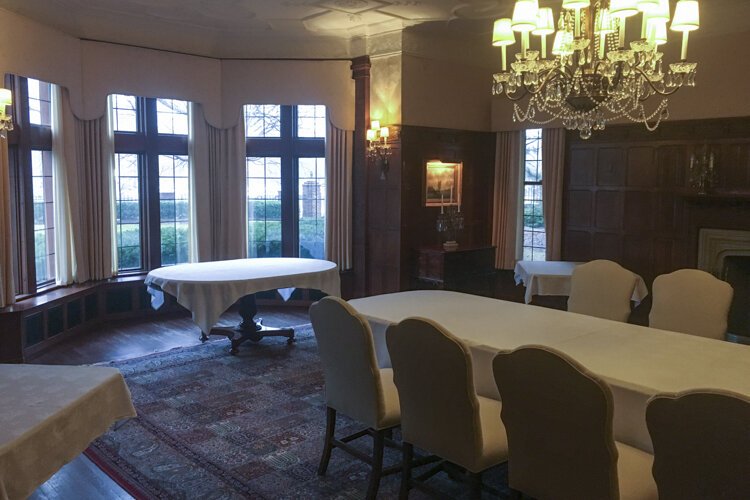 The 34-room, 25,000-square-foot Drury house mansion is a perfect integration of a building with its site, dramatic sight lines, and a sense of livability despite a large scale.