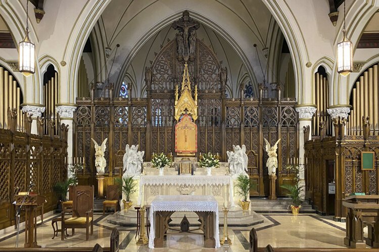 Interior view of the alter at St. Paul’s