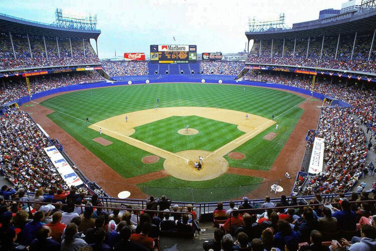 Cleveland Municipal Stadium during an Indians game in1992