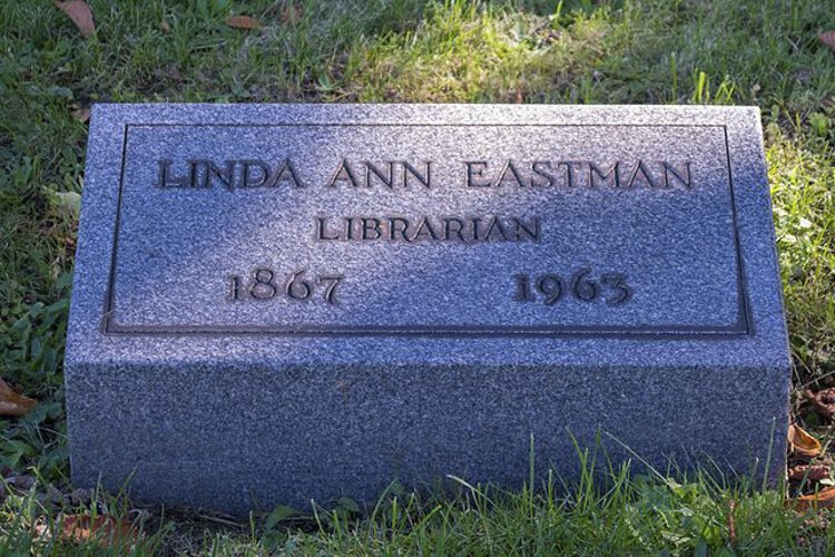 Many well-known figures from Cleveland’s past lie in Riverside Cemetery like Linda Eastman who led the Cleveland Public Library from 1918 until 1938.