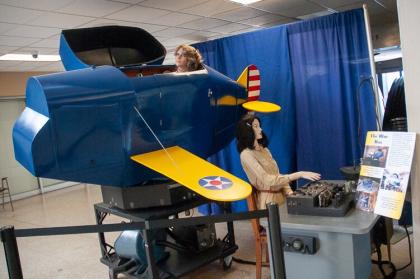 Flight simulator used for training at the Women's Air and Space Museum
