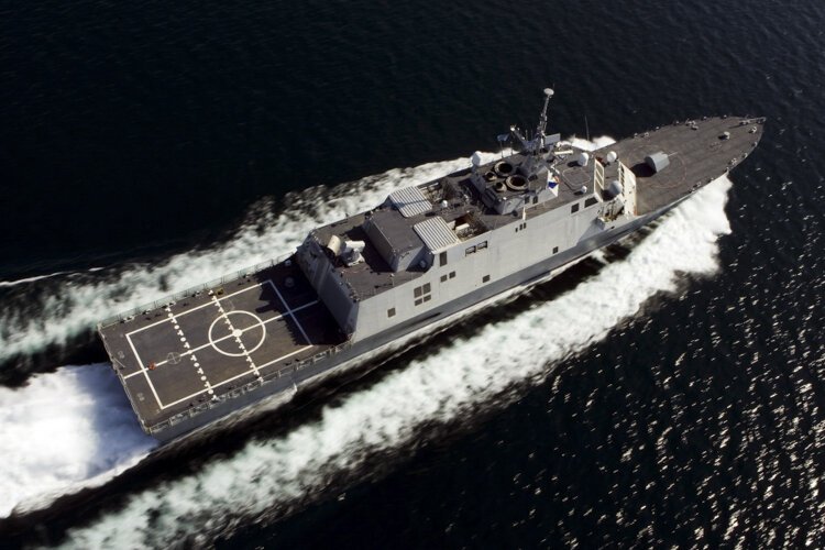 Rendering of the upcoming Navy USS Cleveland, currently under construction in Marinette, Wisconsin.