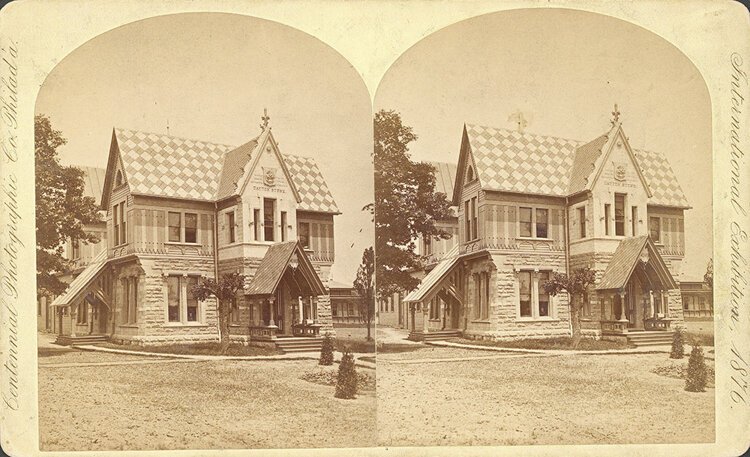 Stereograph of the Ohio State Building 1876