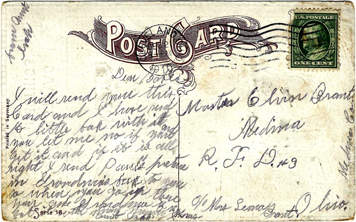 Christmas Greetings (ca 1910), back