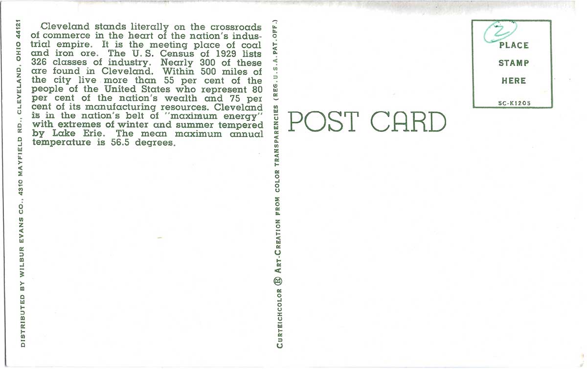 Greetings from Cleveland Ohio (ca mid-1980s), back