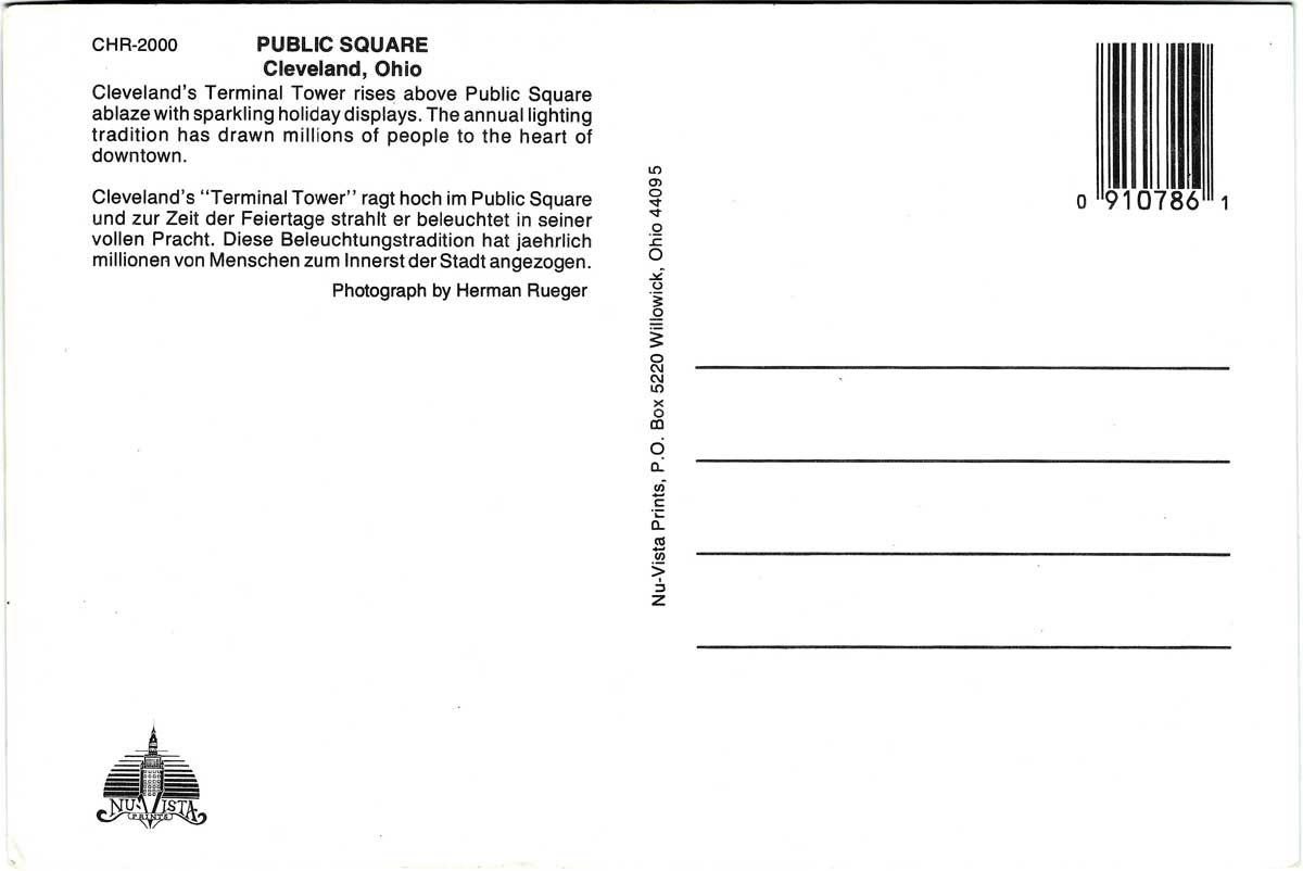 Season's Greetings from Cleveland, ca 1995, back