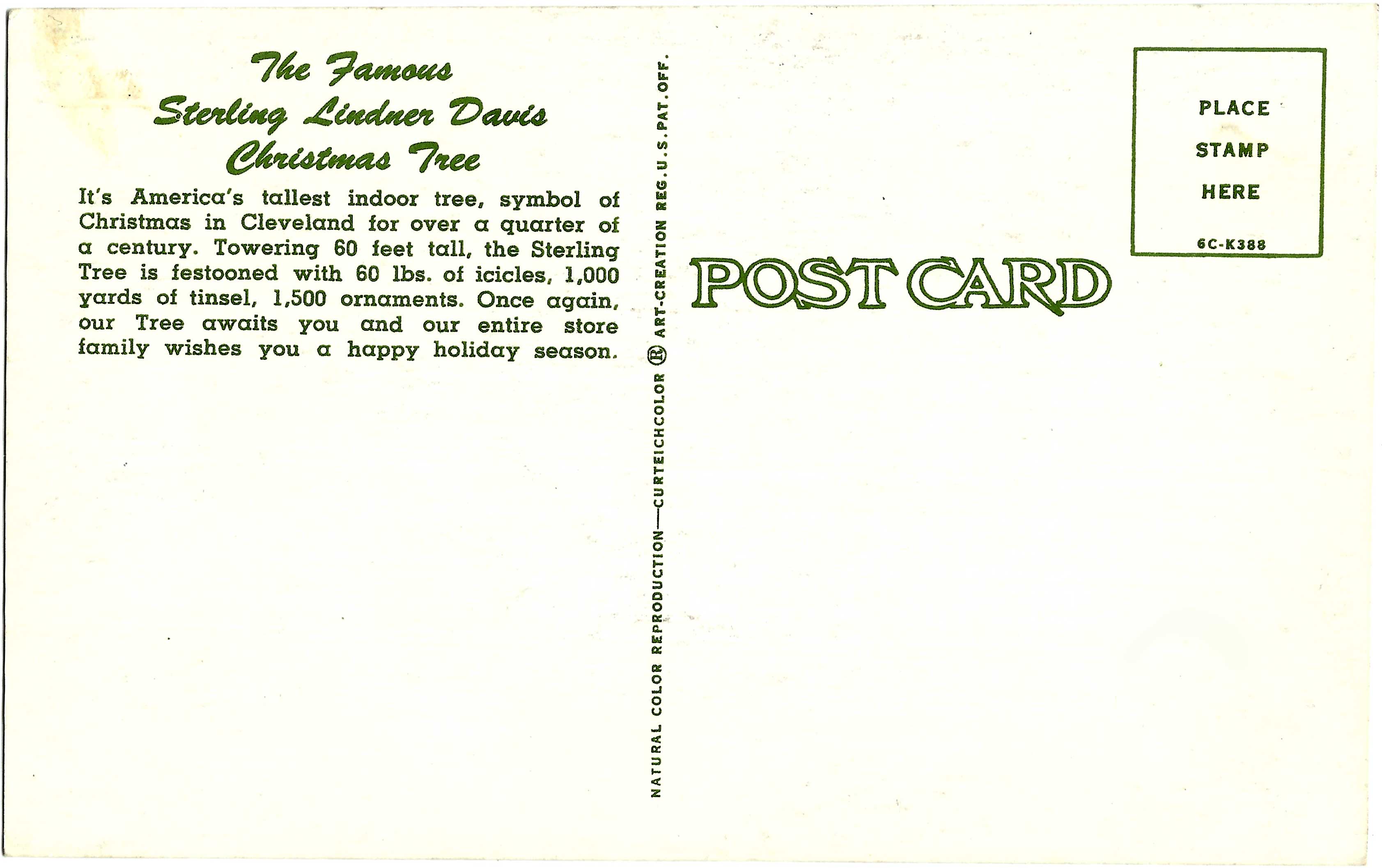 The Traditional Sterling Tree (ca. 1950), back