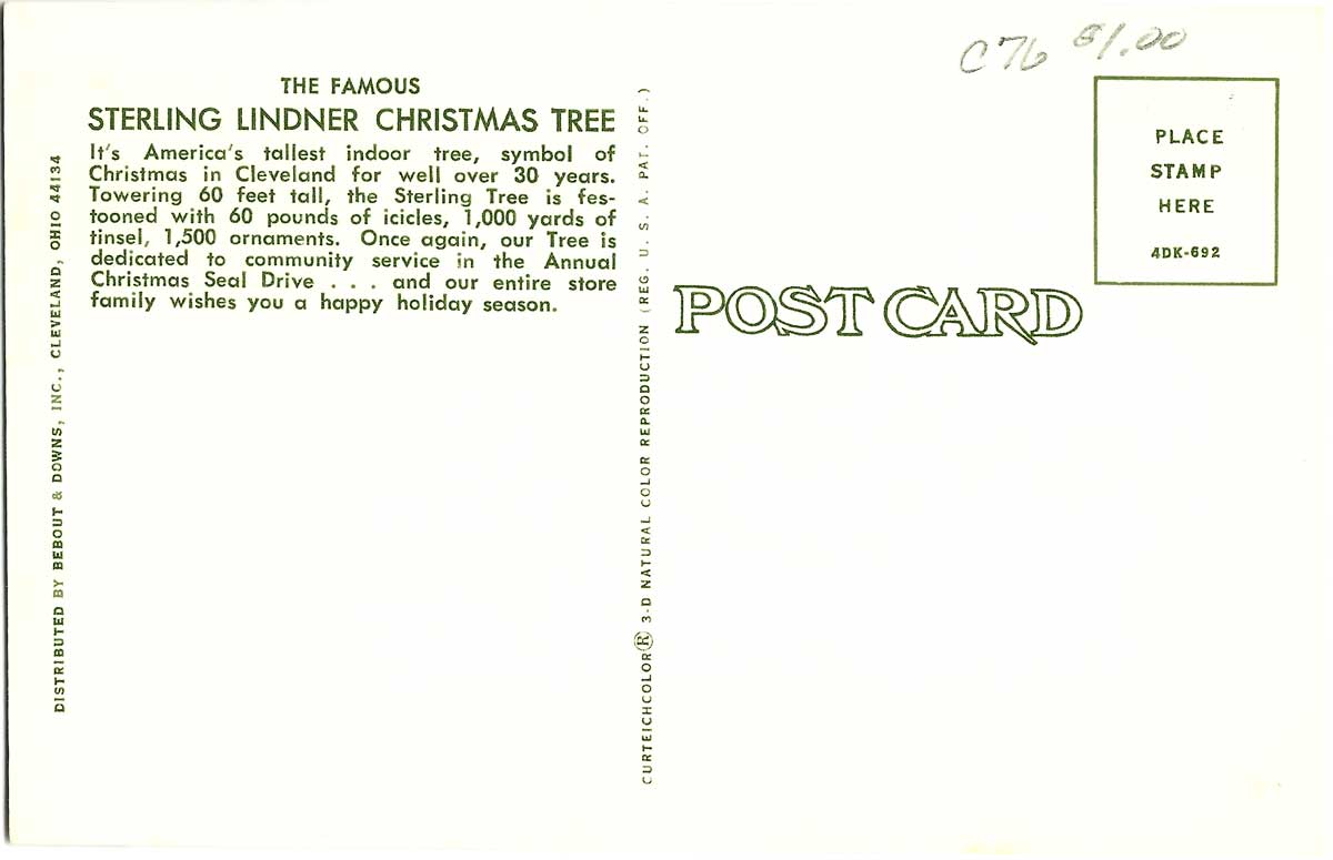 The Traditional Sterling Tree (ca. 1955), back