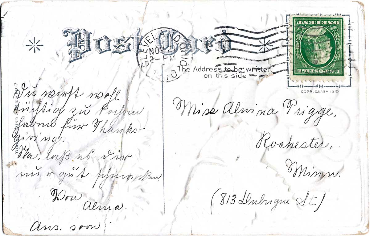 Thanksgiving Joys (1910), back