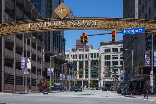 East 14th and Prospect in Playhouse Square