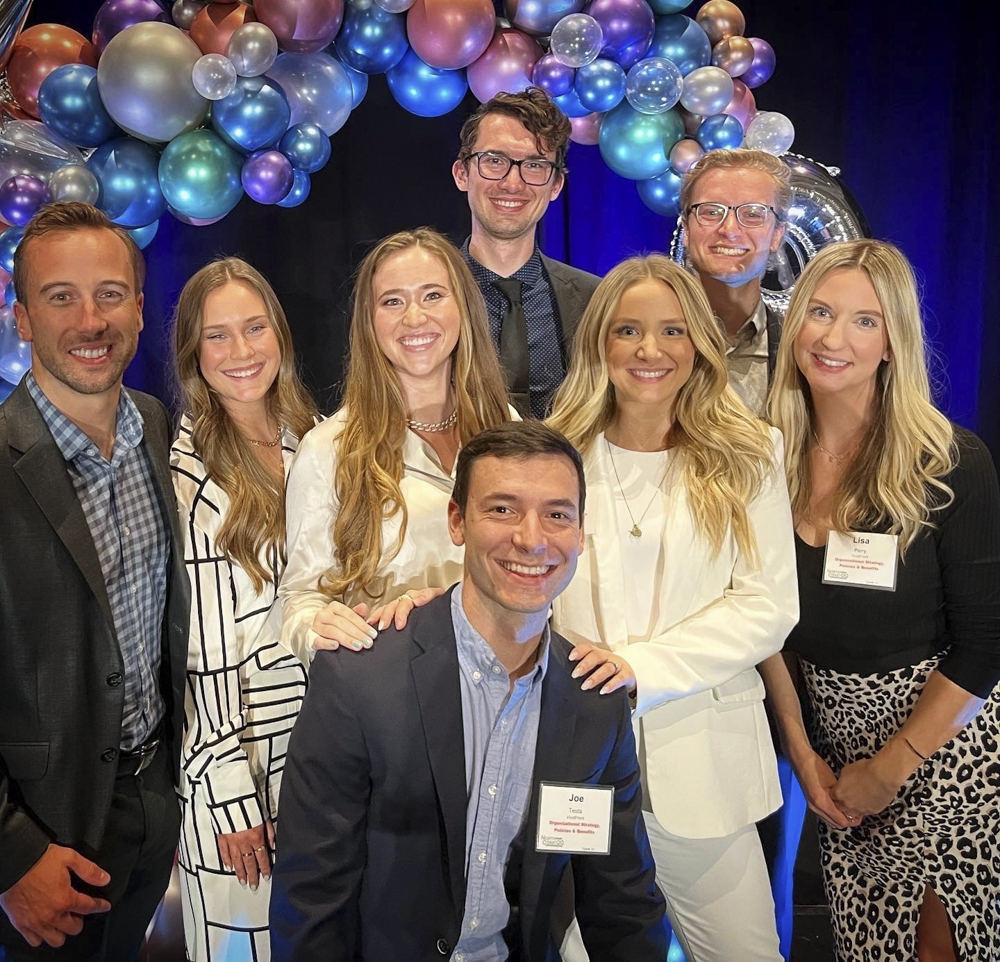 VividFront employees celebrating at the NorthCoast 99 Top Workplaces event