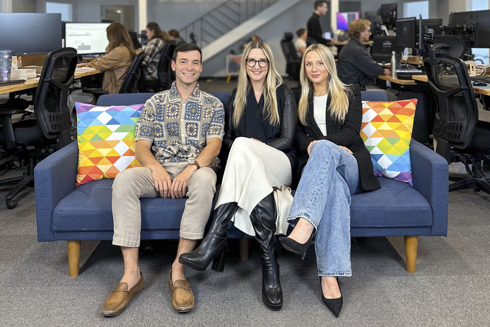 VividFront recently promoted management team: Joseph Testa, Lisa Perry Kovacs and Madison Riddell